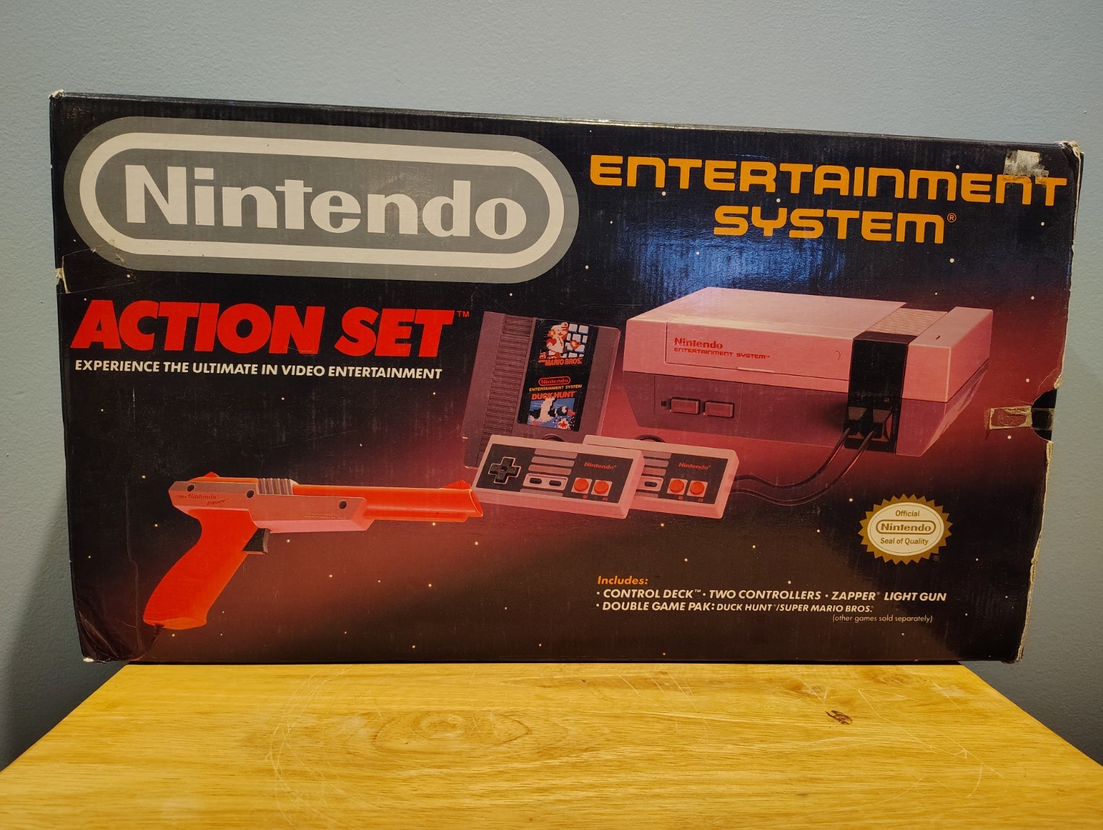 Nintendo NES Action Set Console System Complete Set CIB OEM Great Shape C Pics