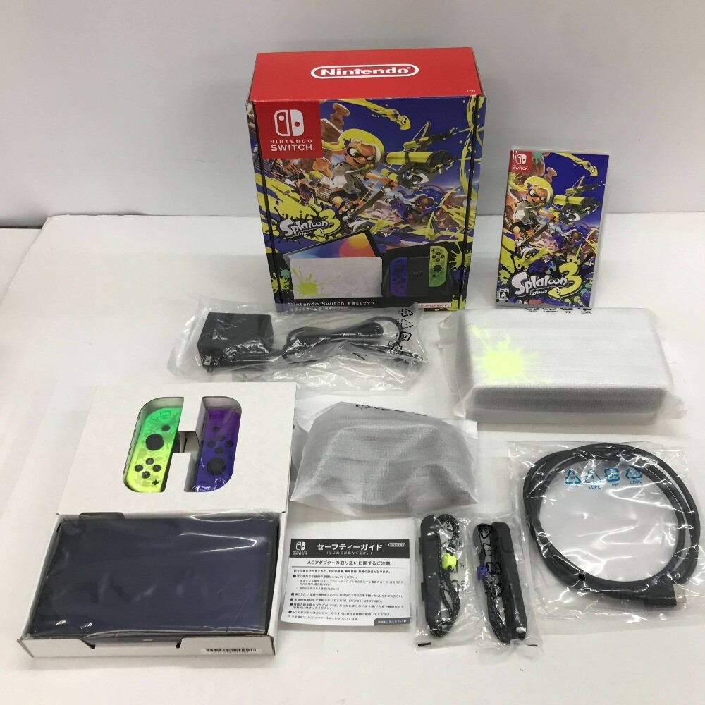 【with Soft 】Nintendo Switch OLED Console Splatoon 3 Edition Tested Fast shipping