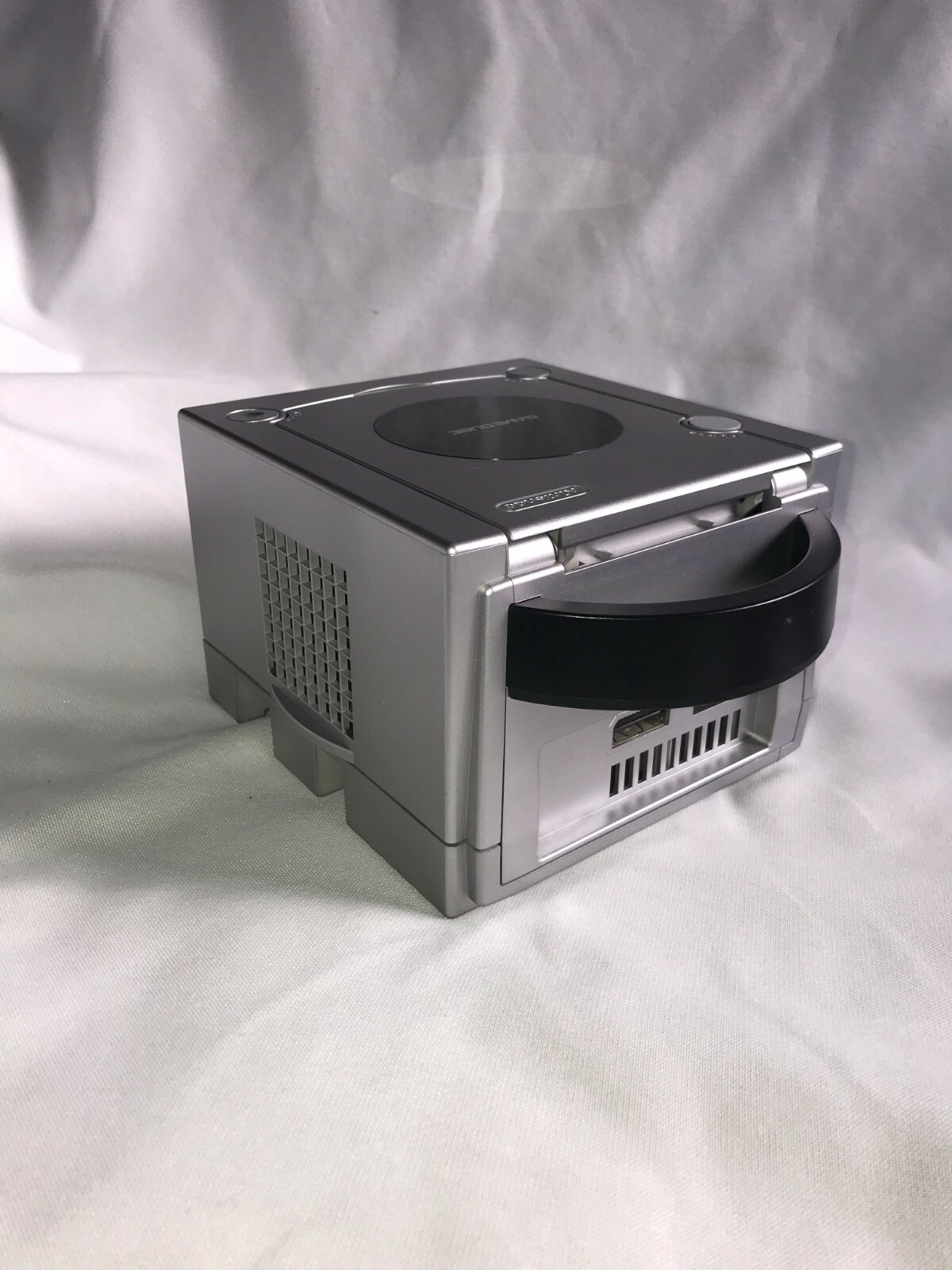 Nintendo GameCube Silver DOL-001 Console, Purple Controller, Cable Set Used