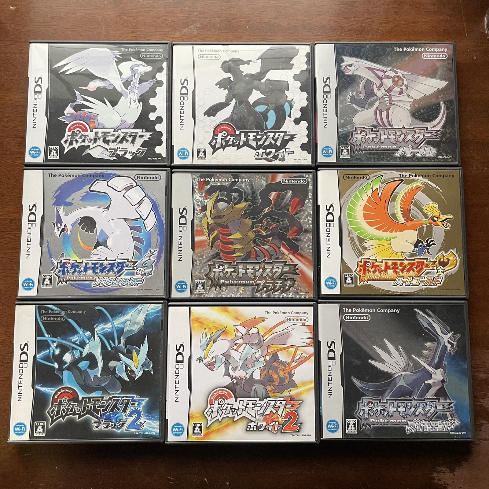 DS Pokemon Black 2/White 2/Heart Gold/Soul Silver/Platinum/Diamonds/Pearl JPN v.