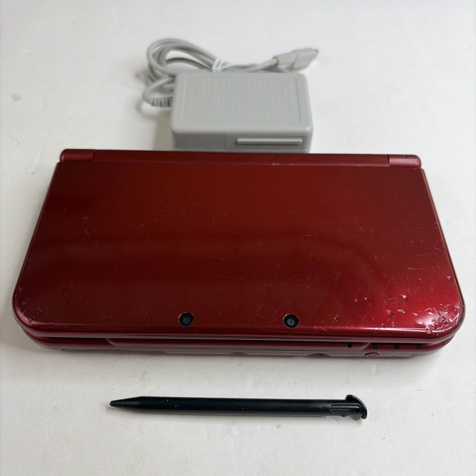 New Nintendo 3DS XL Red Console US Model – Tested! Top IPS W Charger Stylus