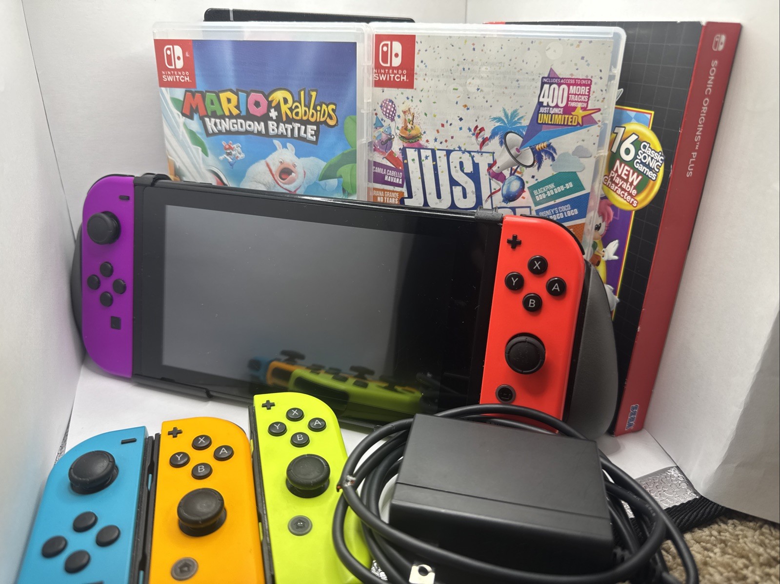 nintendo switch console bundle with games