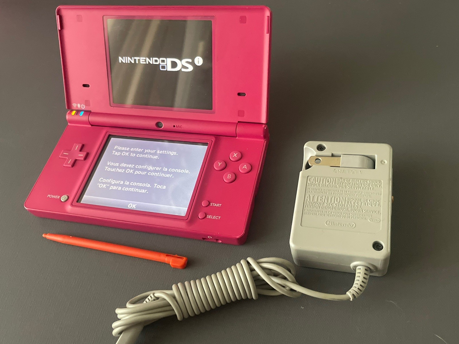 Nintendo Red DS Game Console Used Working W/ Charger & Stylus I Have More !