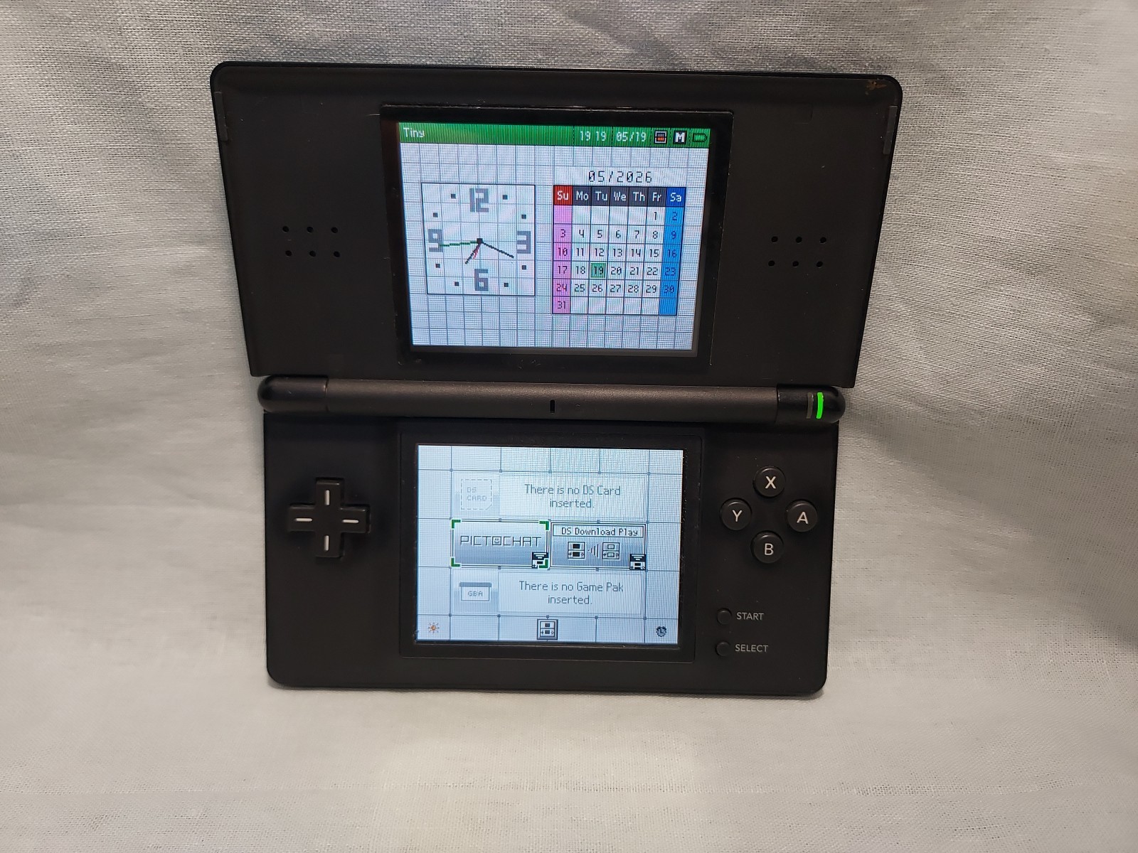 Nintendo DS Lite Handheld System – Onyx Black W/Stylus & Slot 2 Cover