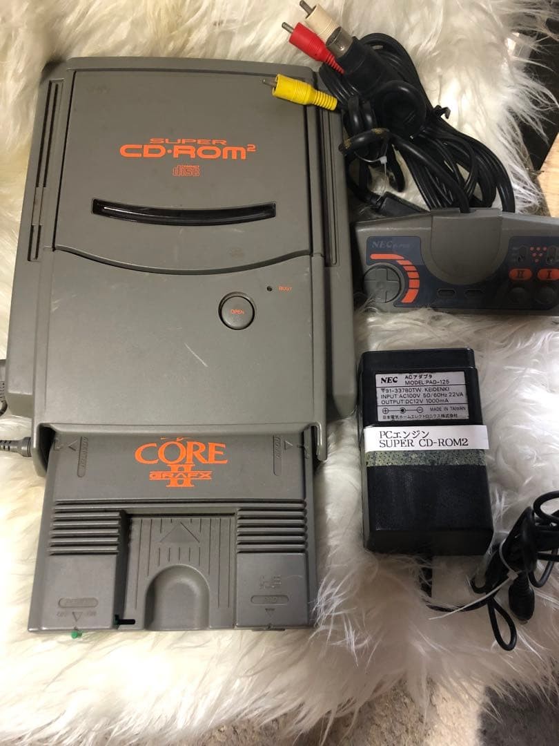 NEC PC Engine SuperCDROM2 CoreGraphics II Console Bundle AC Adapter Kit