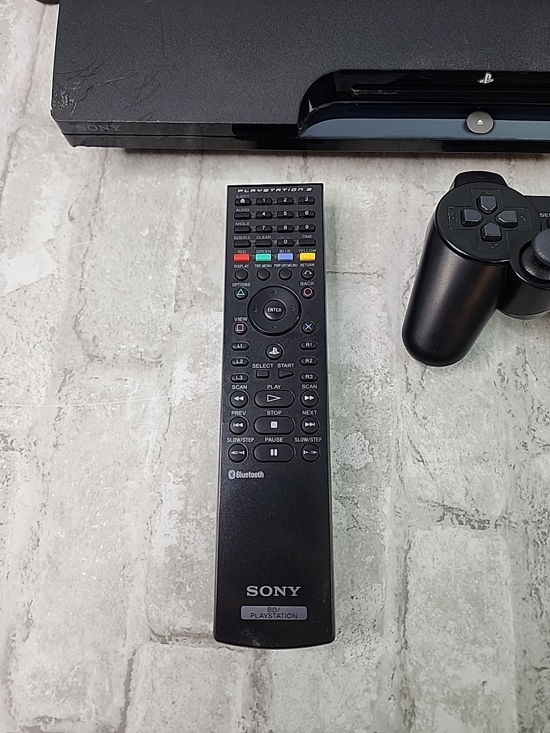 Sony Playstation PS3 120GB Slim Console CECH-2001A w/ Controller, Remote & Games