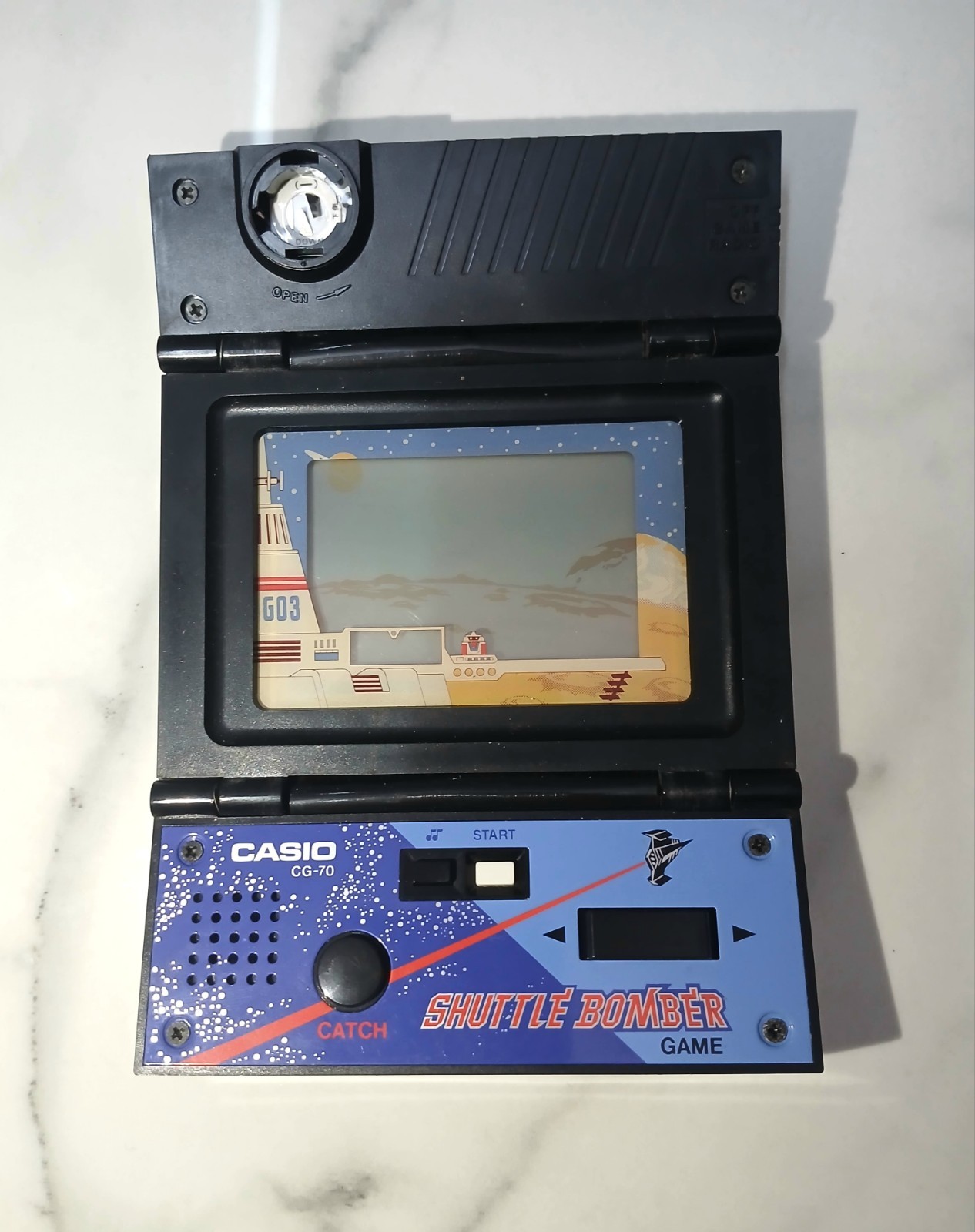 Vintage Casio Shuttle Bomber CG-70 Game & Radio Handheld System 1983