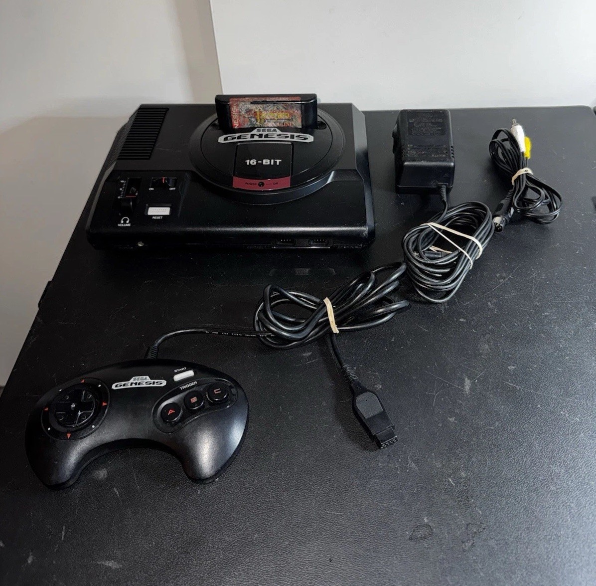 Sega Genesis Model 1 W/ Cables Controller Castlevania Bloodlines Tested Works!