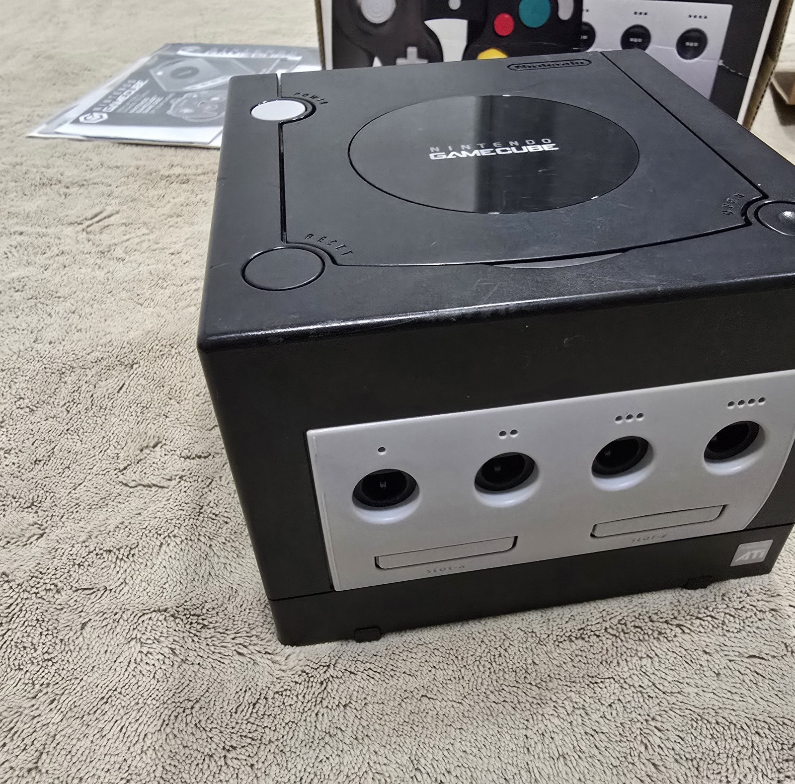 Nintendo Gamecube DOL-001 Black in a Box, Tested & Working, Included 7 Games