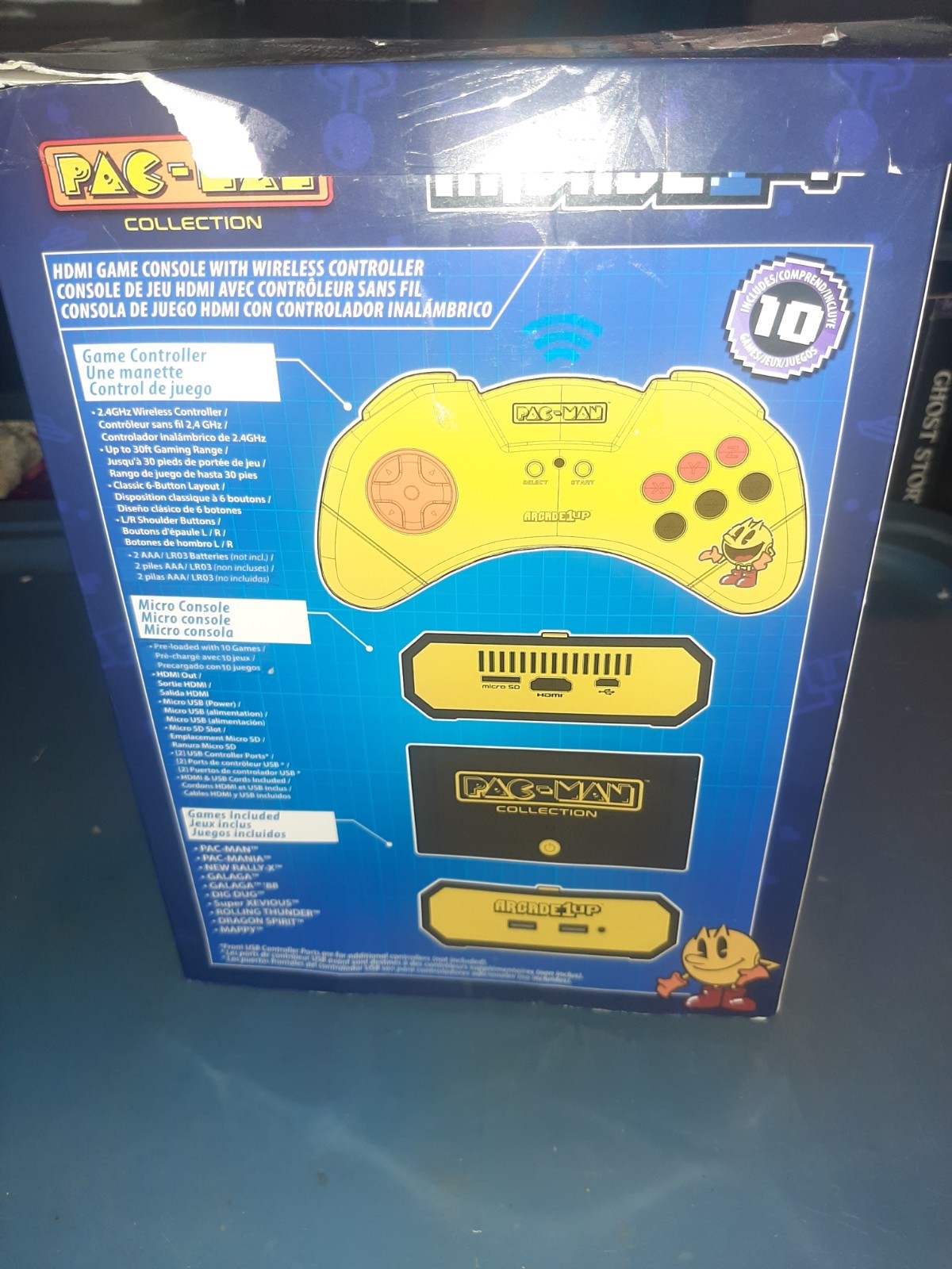 Arcade 1Up Pac-Man HDMI Game Console w Wireless Controller Brand New 10 Games
