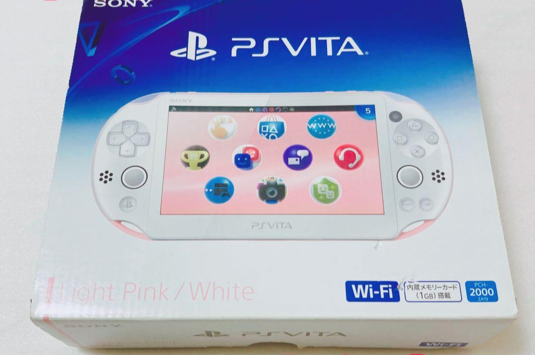 Sony PS Vita Slim PCH-2000 ZA19 Light Pink White Console Boxed Tested Japan F/S
