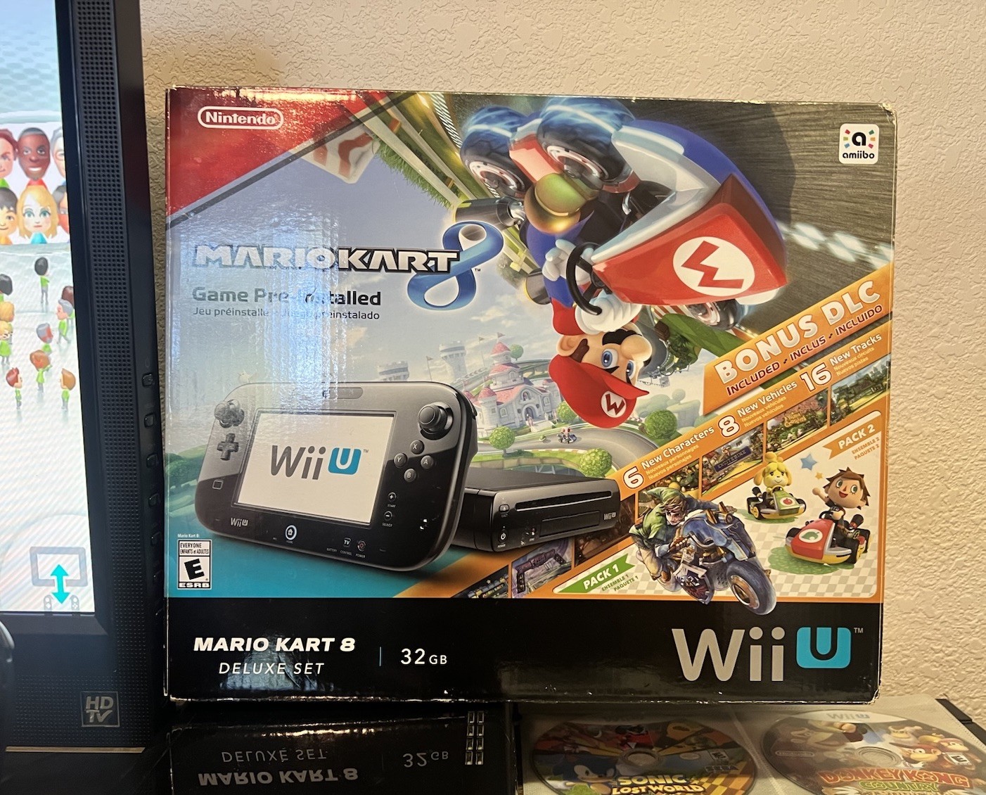 Nintendo Wii U 32GB Mario Kart 8 Deluxe Bundle – CIB + Mario, DK, Sonic, Pikmin