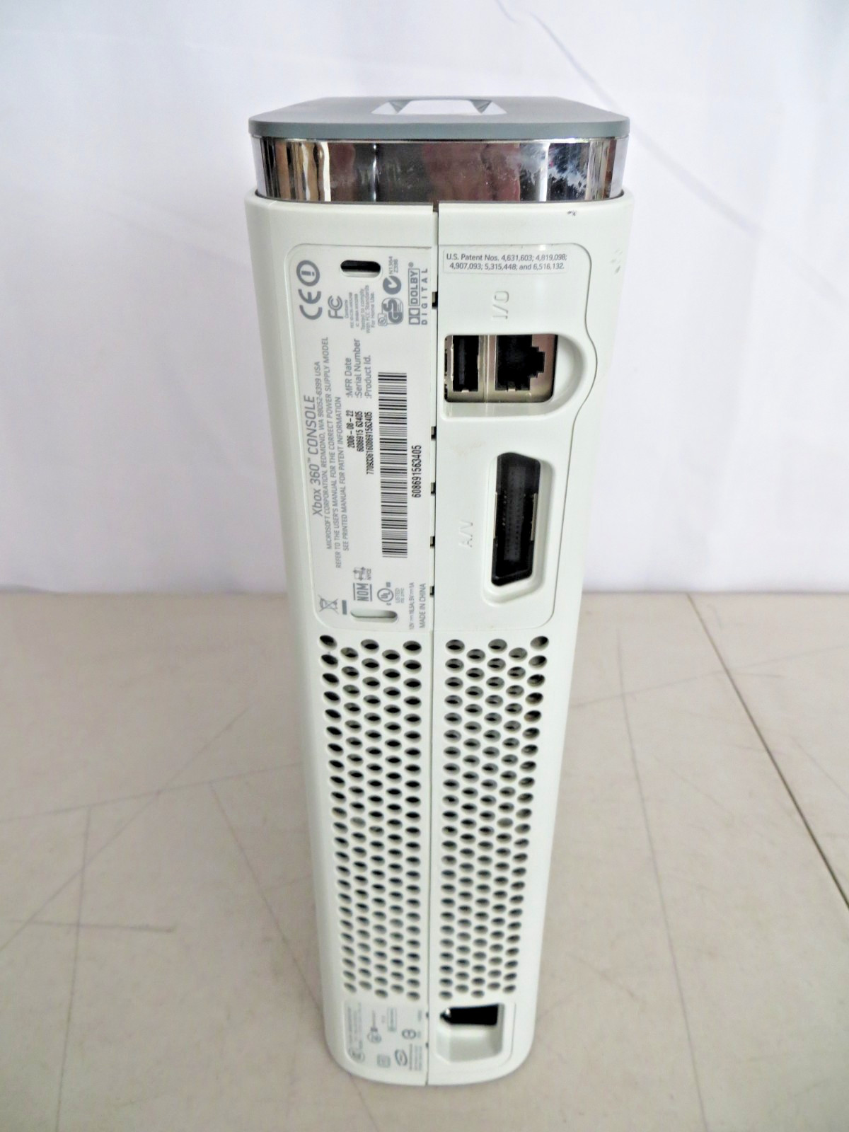 Microsoft XBox 360 Console Originsl Paired Controllers AV Cable NO POWER BRICK