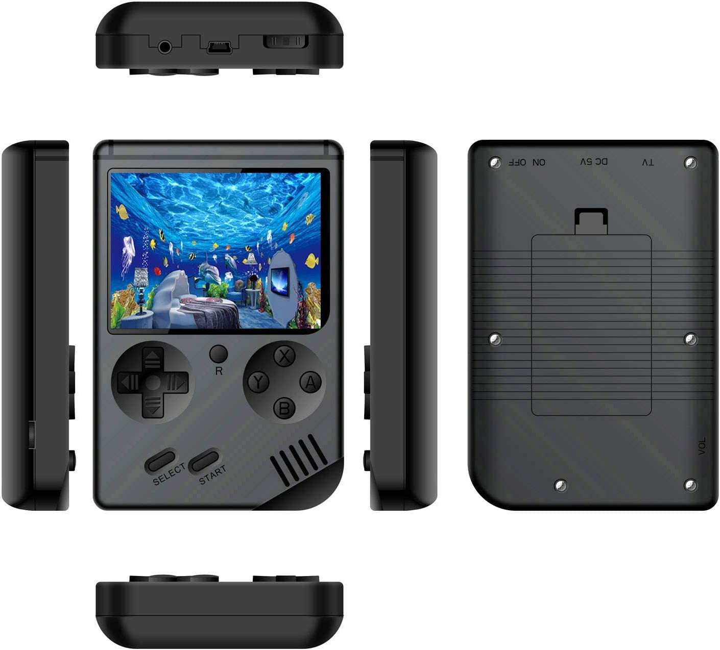 Retro Handheld Game Console 168 Classic 8Bit Games 3″ LCD Screen AV TV Out Black