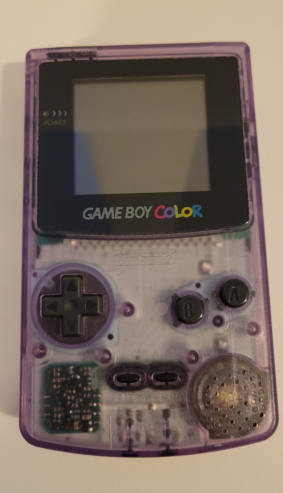 Nintendo Game Boy Color Console Atomic Purple CGB-001- Tested Working- Low Sound
