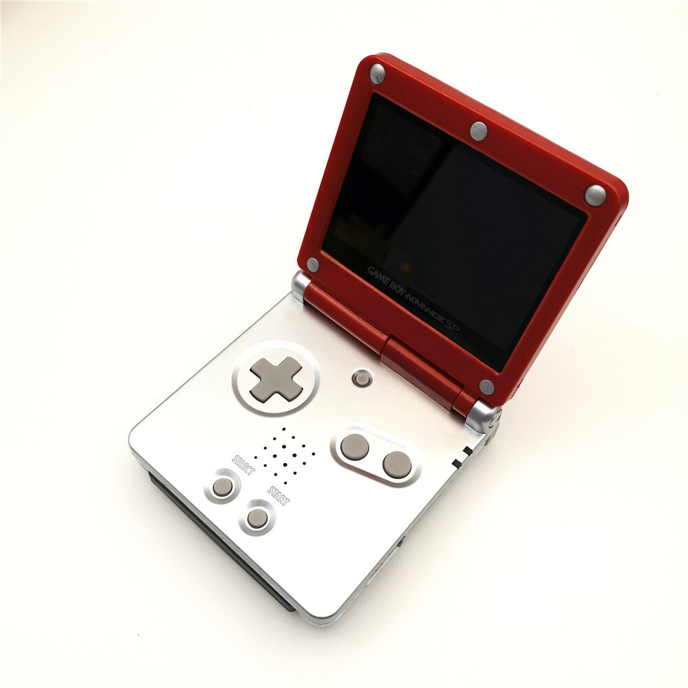 Red Silver Mario 5 Levels Segment Backlight V2 iPS LCD Screen GBA SP Console