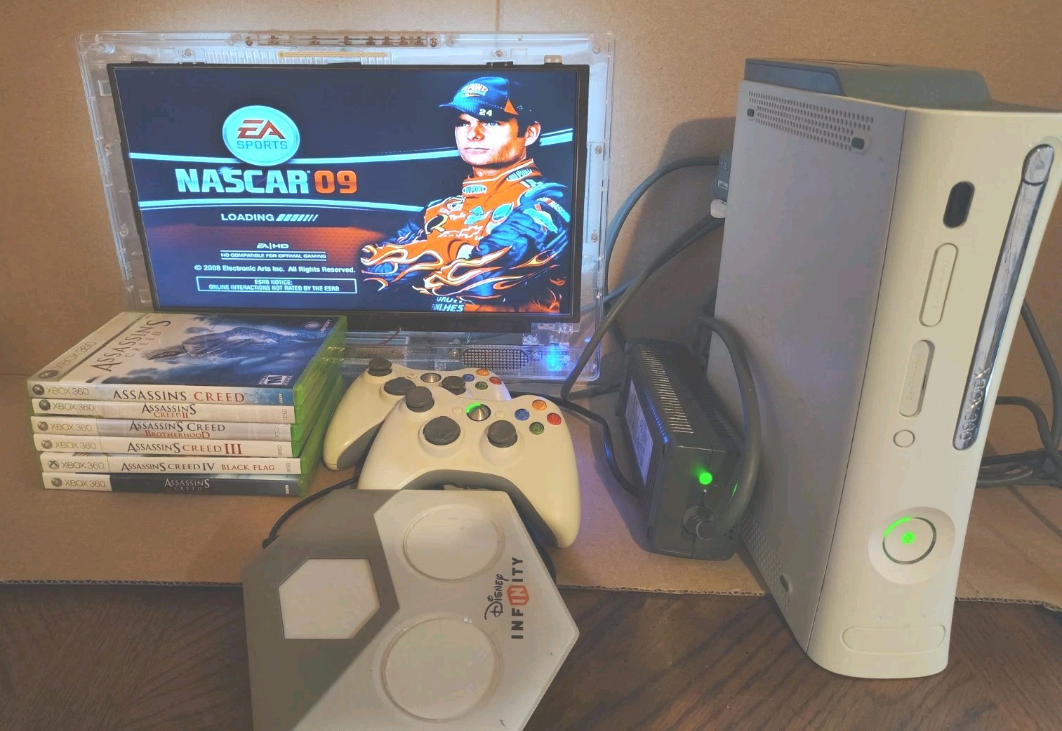 Microsoft Xbox 360 Console With 6 Assassin’s Creed Games Bundle Tv Not Included