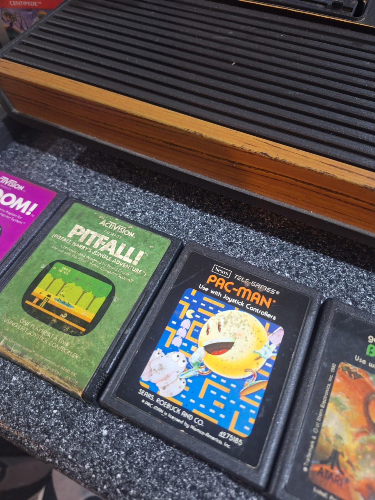 Atari 2600 4-Switch Console TESTED 100% WORKING Bundle With Games