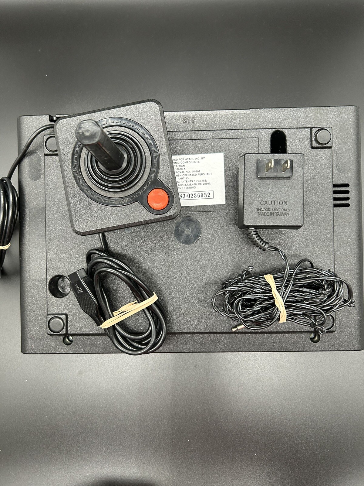 Atari 2600 Darth Vader Black Console 1 Controller OEM Power Cord Tested WORKS!!!
