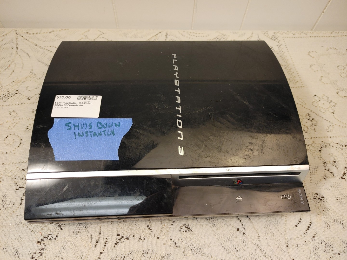 Sony PlayStation 3 PS3 Fat CECHL01 Console for PARTS/REPAIR