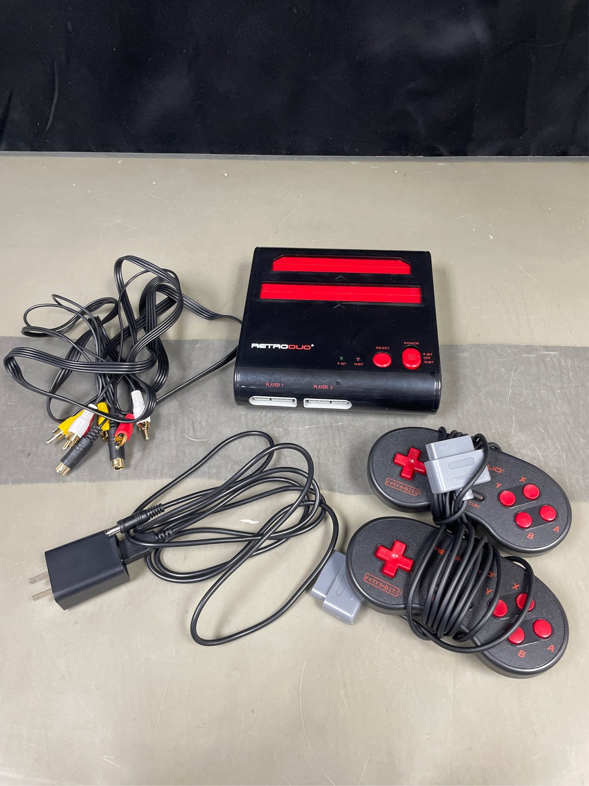 Retro-Bit RetroDuo 2 In 1 System Compatible with SNES And Nintendo NES Games Red