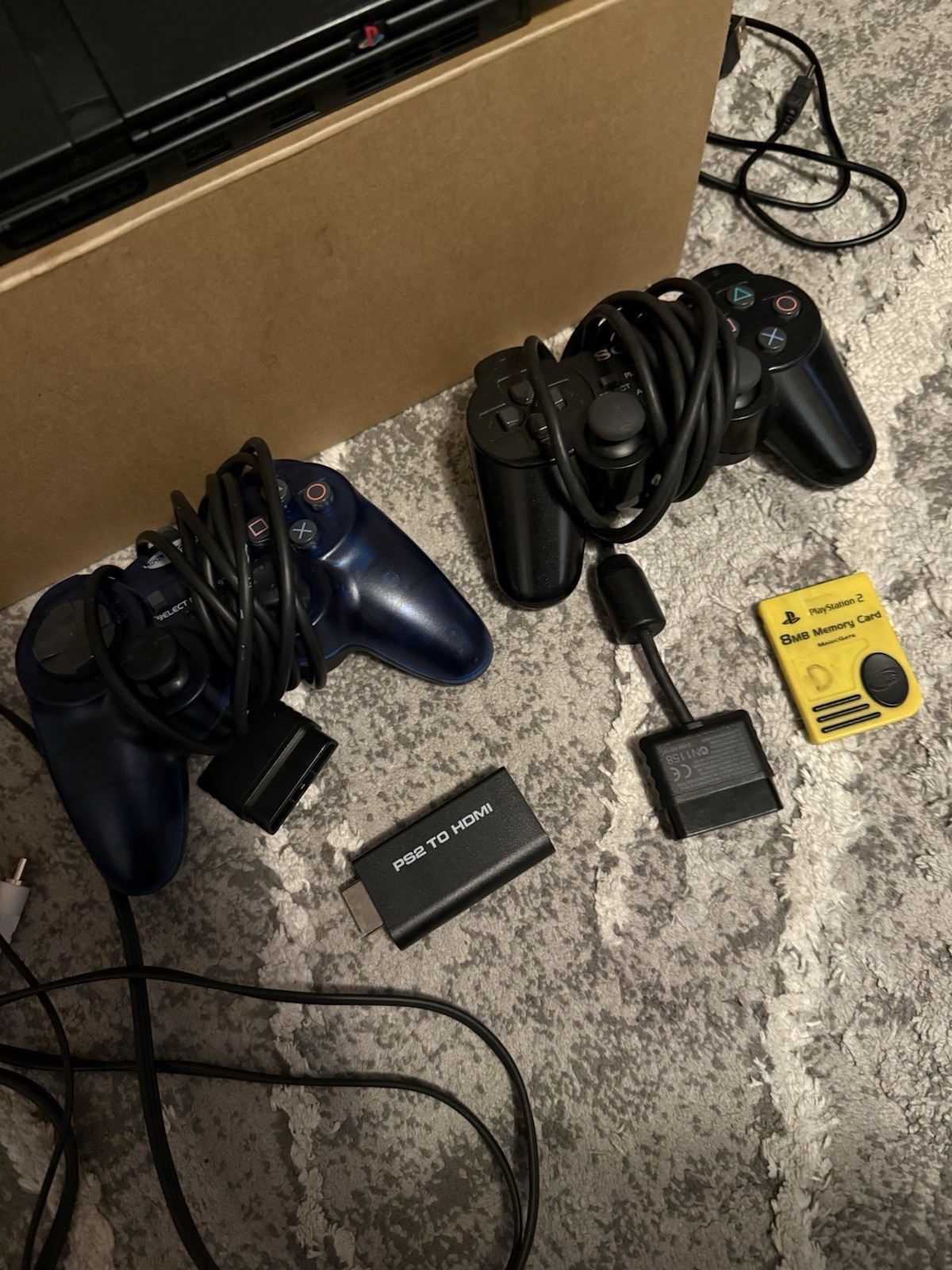 Sony PlayStation 2 Slim Console Bundle with 2 Controllers & Mem Card / HDMI Port