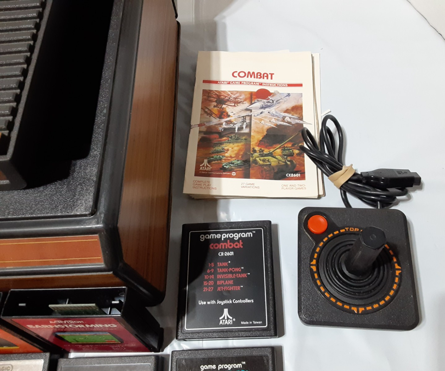 Atari CX-2600 A Woody Video Computer Game Center System Console Game Controllers