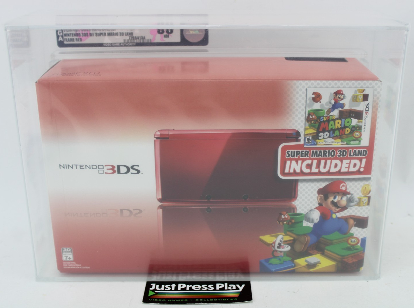 Nintendo 3DS Super Mario 3D Land Flame Red VGA Graded Silver Level 80 NM