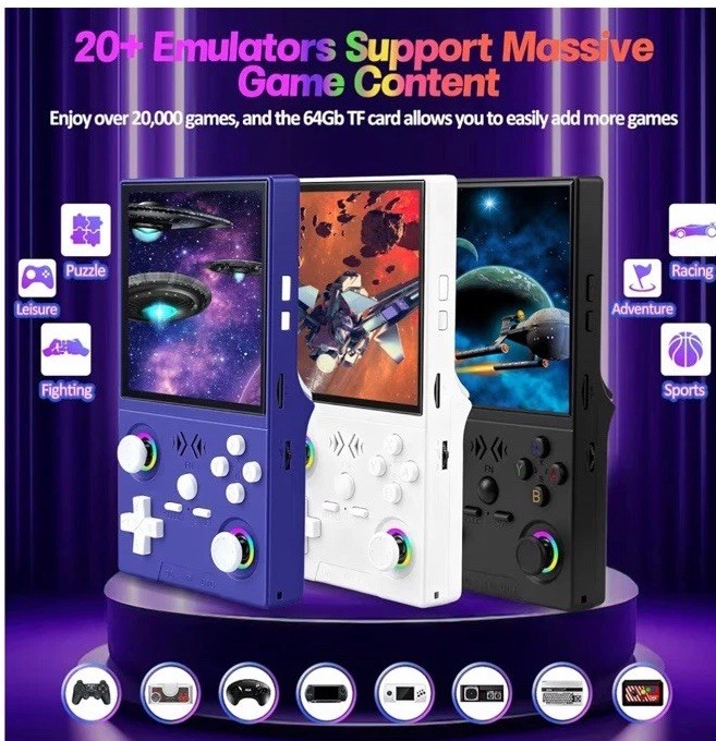 XF40V Retro Handheld Game Console, Retro Gaming Console 4.0” IPS Screen Linu…
