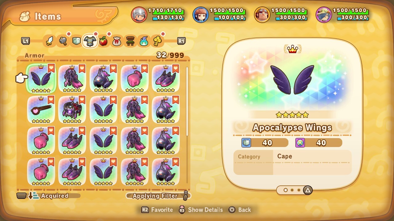 💥 Apocalypse Legendary Set | In-Game 520% Drop Rate Gear | Fantasy Life i