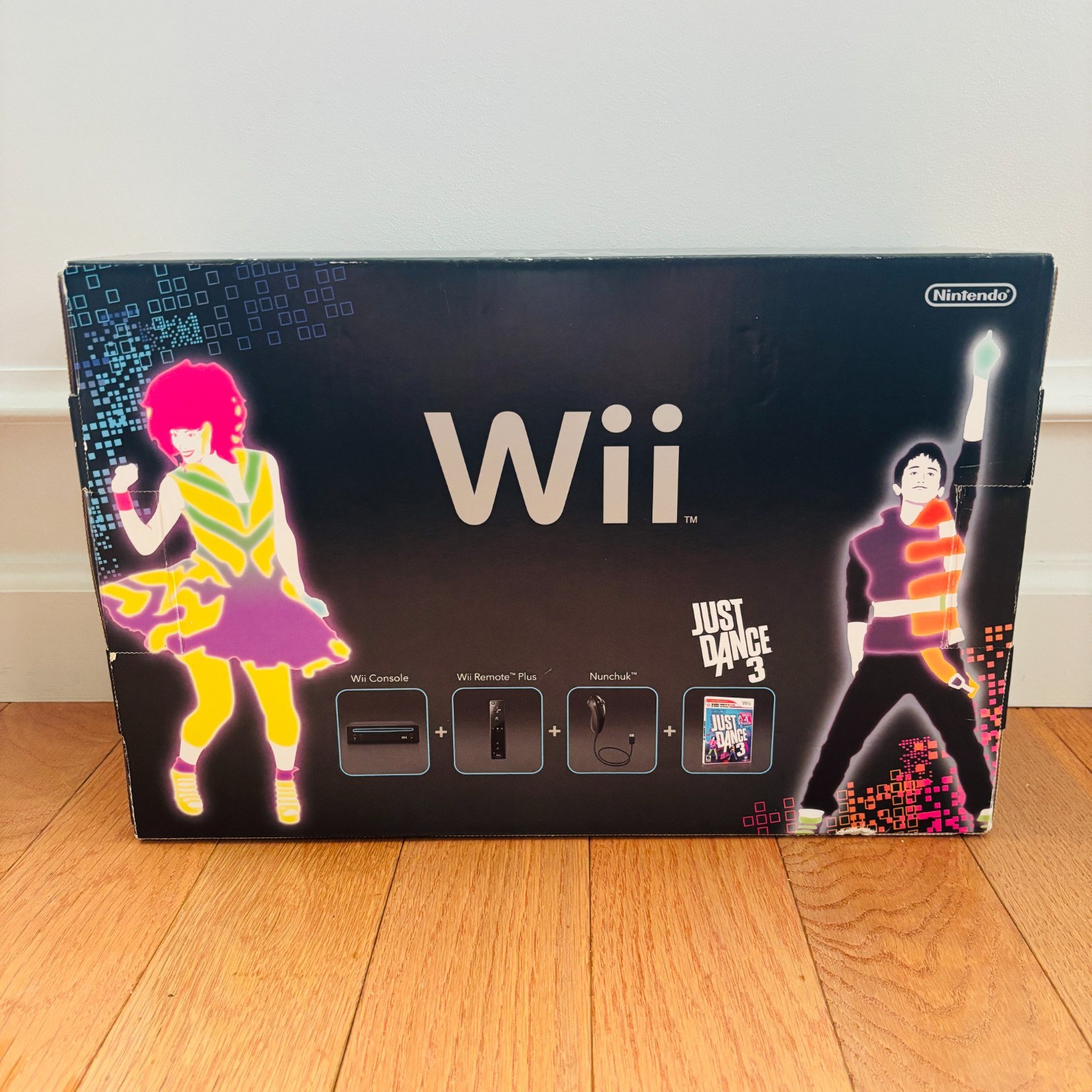 Nintendo Wii JUST DANCE 3 Console Bundle System Black Edition Sealed NEW IN BOX
