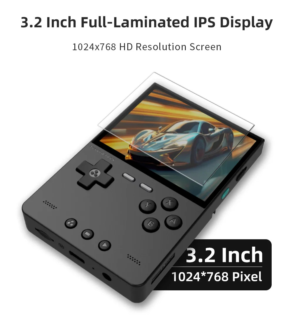 NEW TRIMUI BRICK Retro Handheld Game Console 3.2″ IPS Screen Linux System