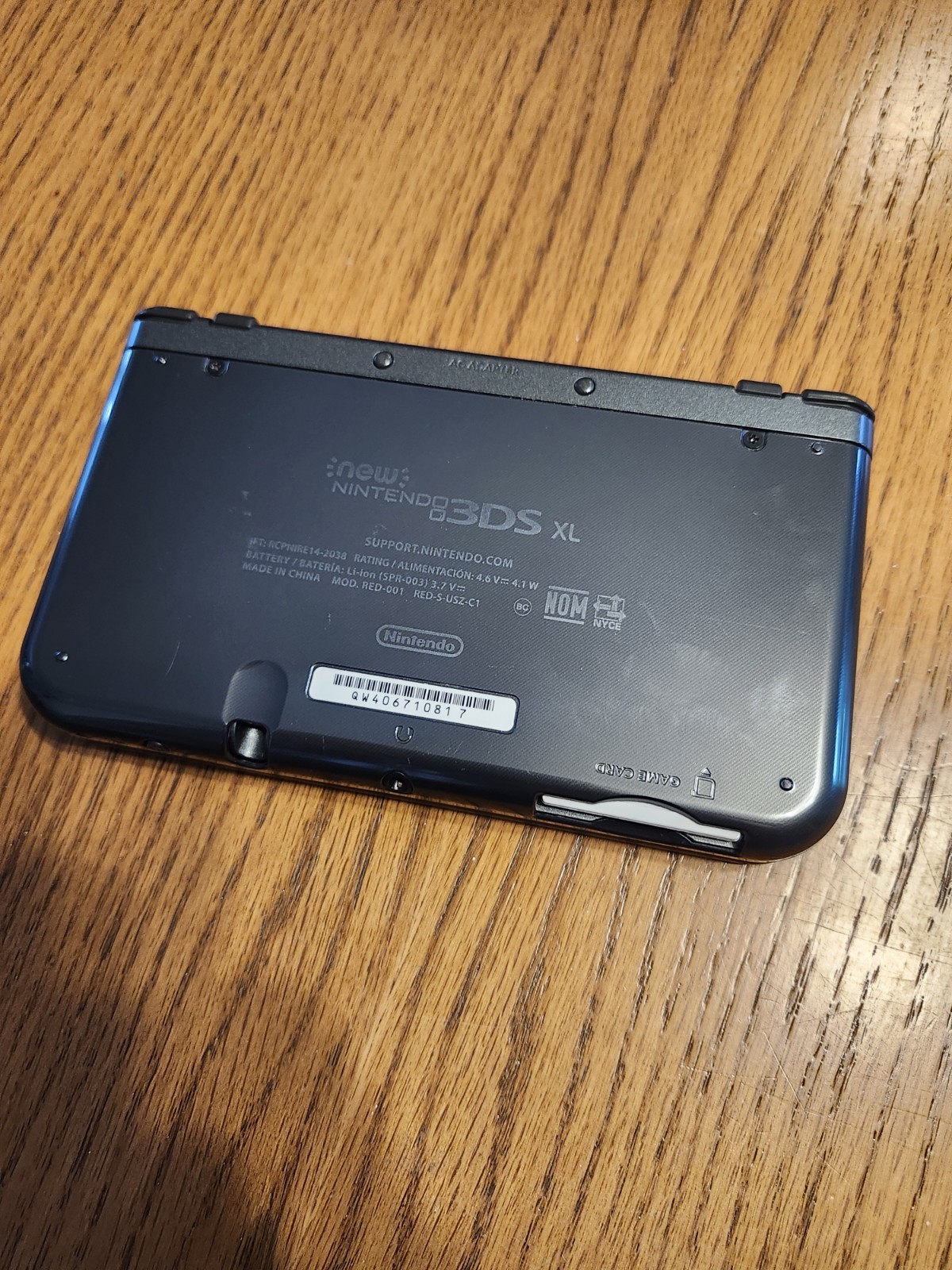 New Nintendo 3DS XL Gray Black Console W Charger, 3 Games, & Case, Tested