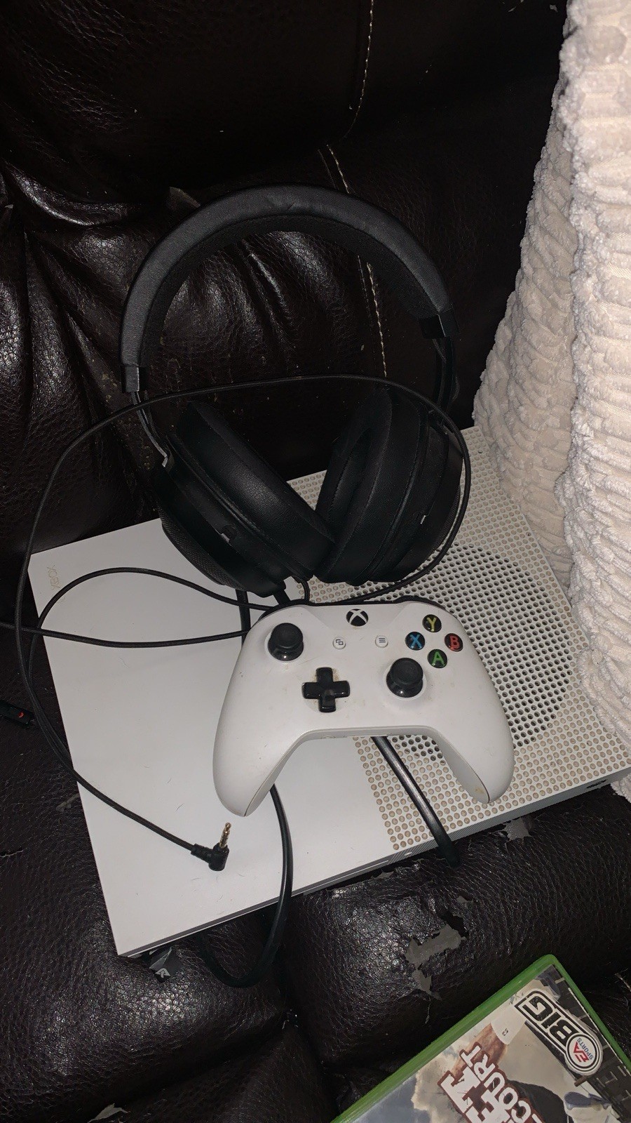 Microsoft Xbox One S, Razer Kraken Headset, Controller, And A Ton Of Games