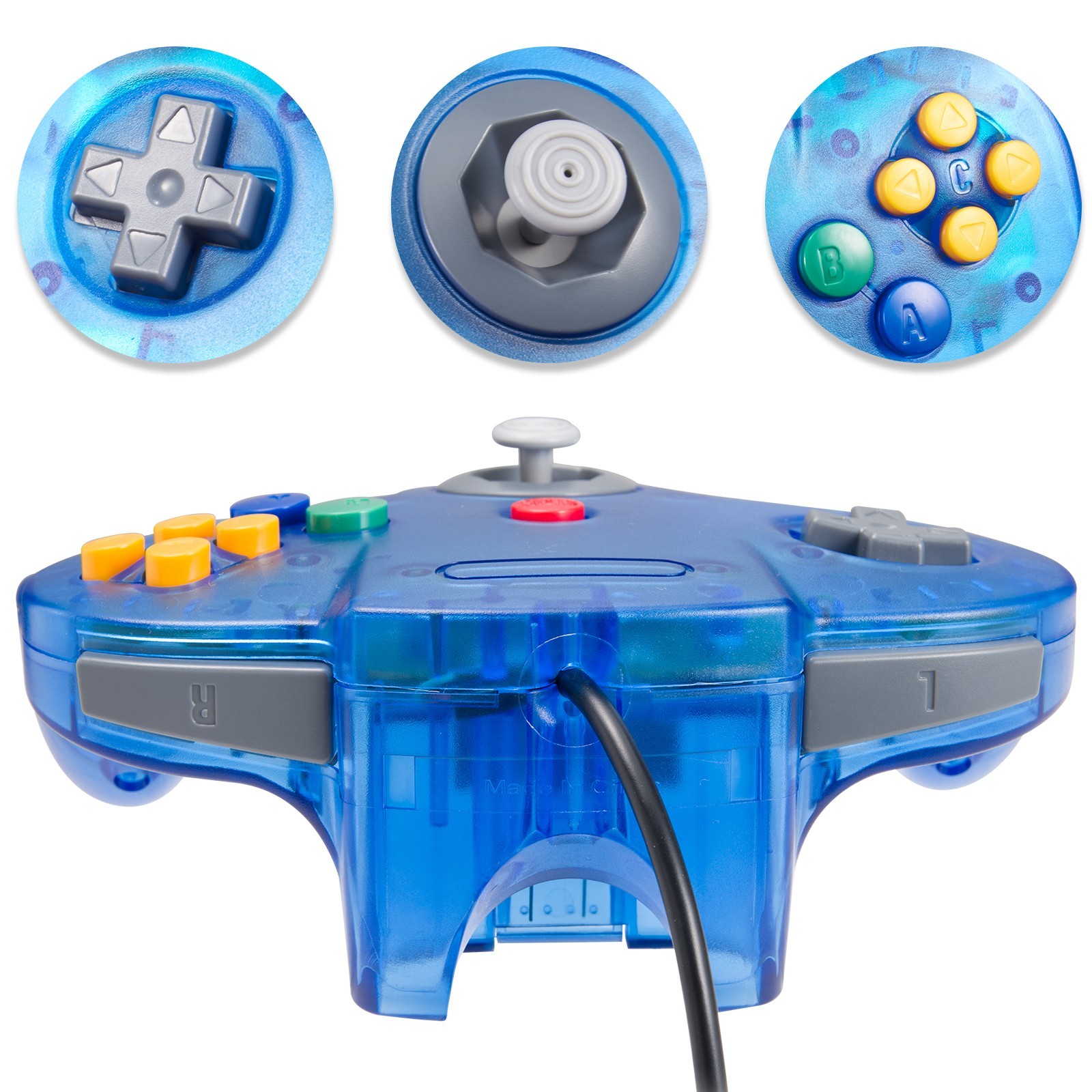 2PCS Classic N64 Wired Controller Joystick Remote for Nintendo N64 System