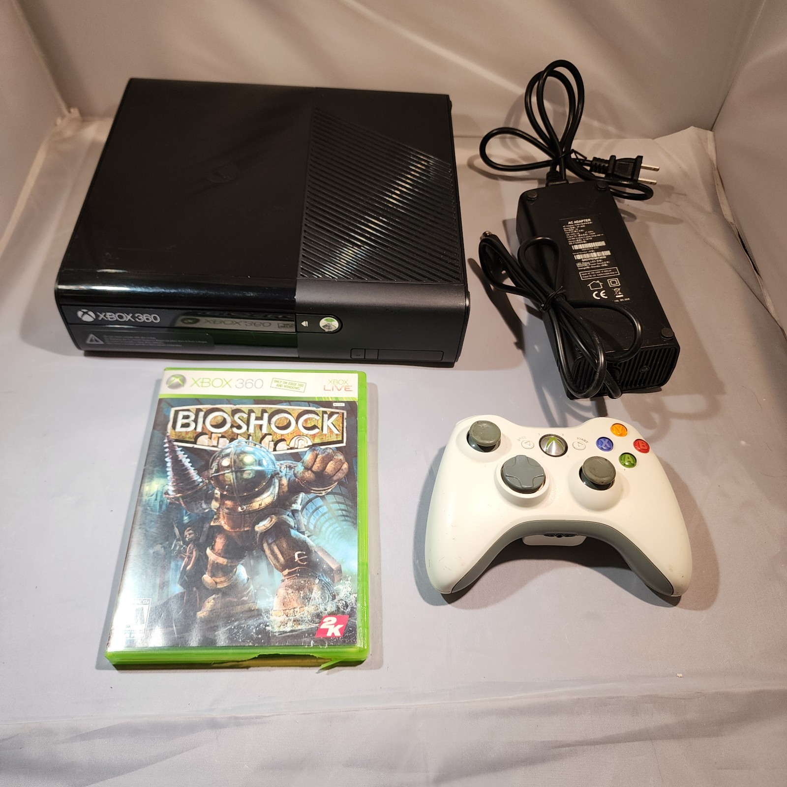 Microsoft Xbox 360 E (Black) Console Bundle – Tested and Working