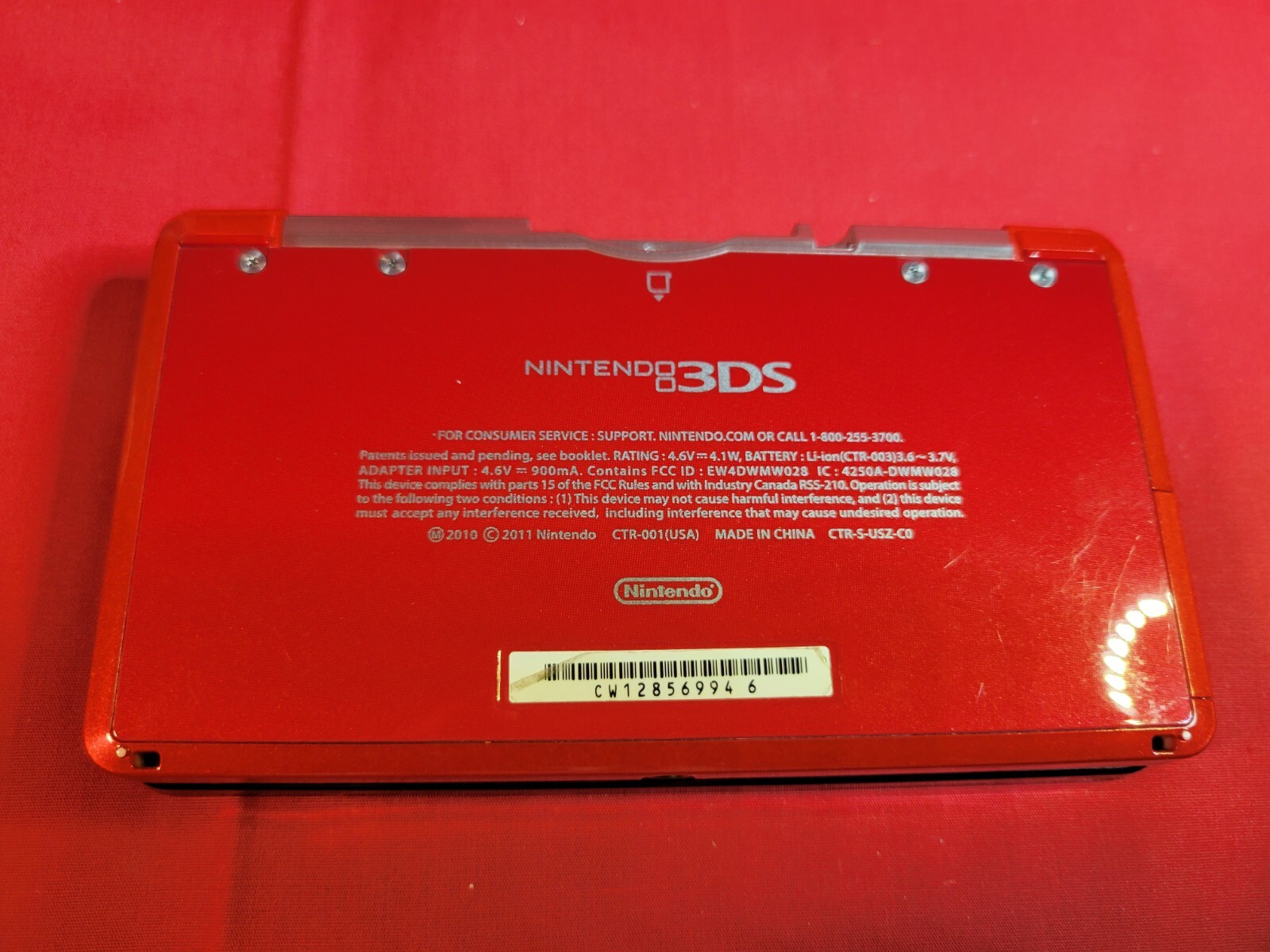 Nintendo 3DS Handheld System – Flame Red – CIB – Extremely Clean!