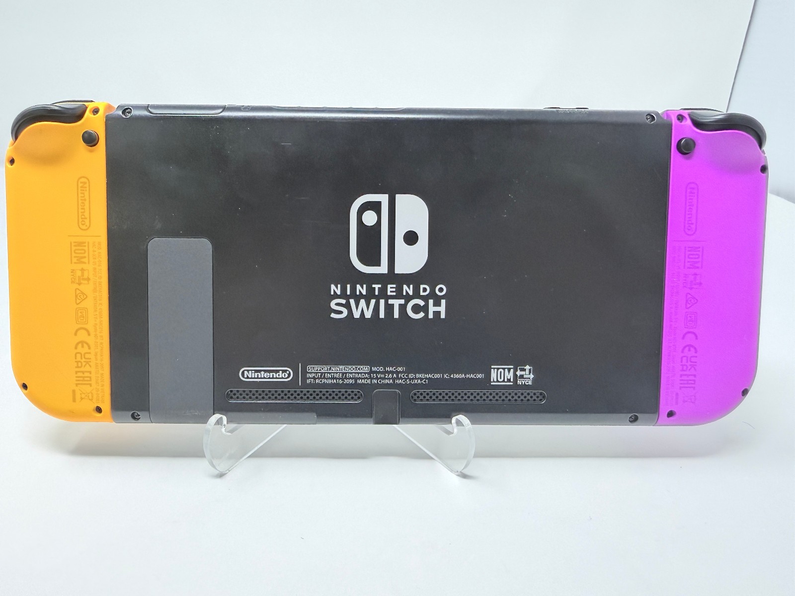Nintendo Switch Console Bundle W/ Purple & Orange Joy-Cons- TESTED & WORKS