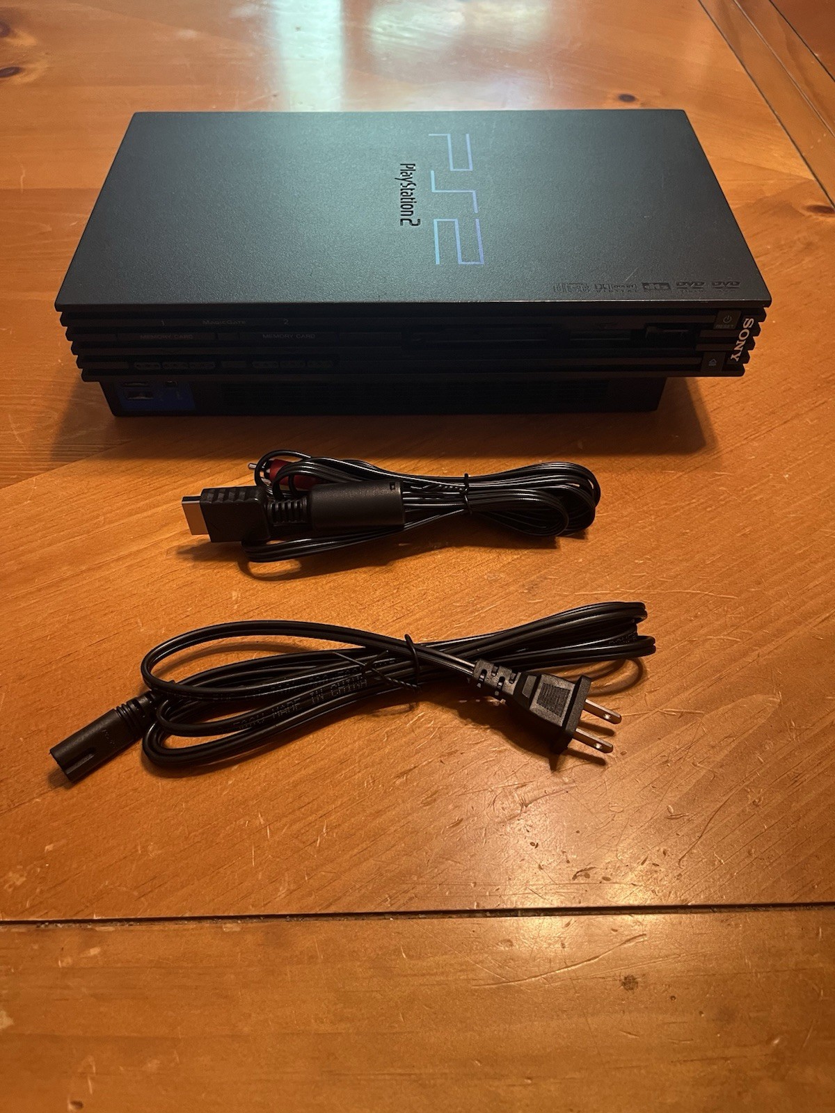 Sony PlayStation 2 Console SCPH-30001R Black With AV/Power Cables Tested Working