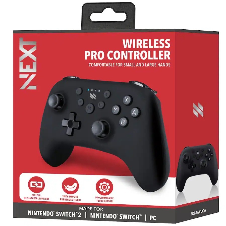NEXT Wireless Rechargeable Pro Controller for Switch 2 & Switch – Midnight
