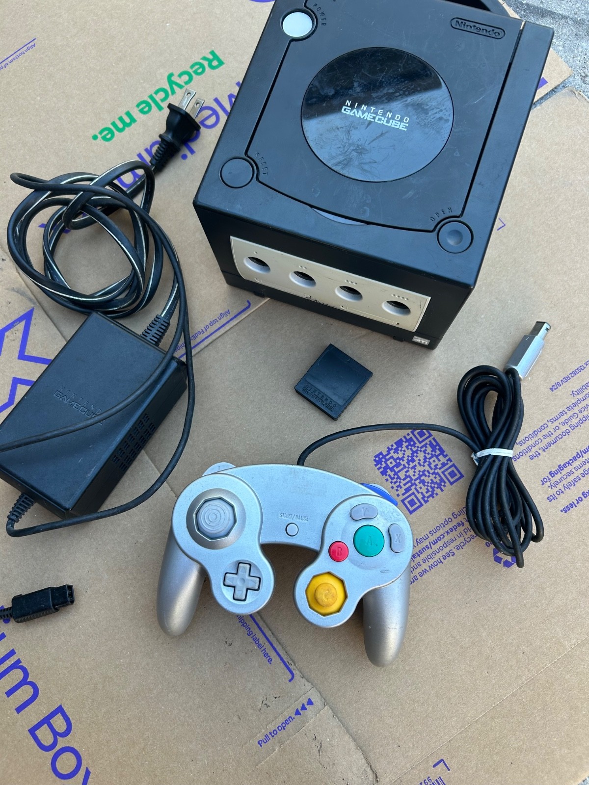 Nintendo GameCube #2 Console Bundle Tested Works OEM Controller Cables DOL-001