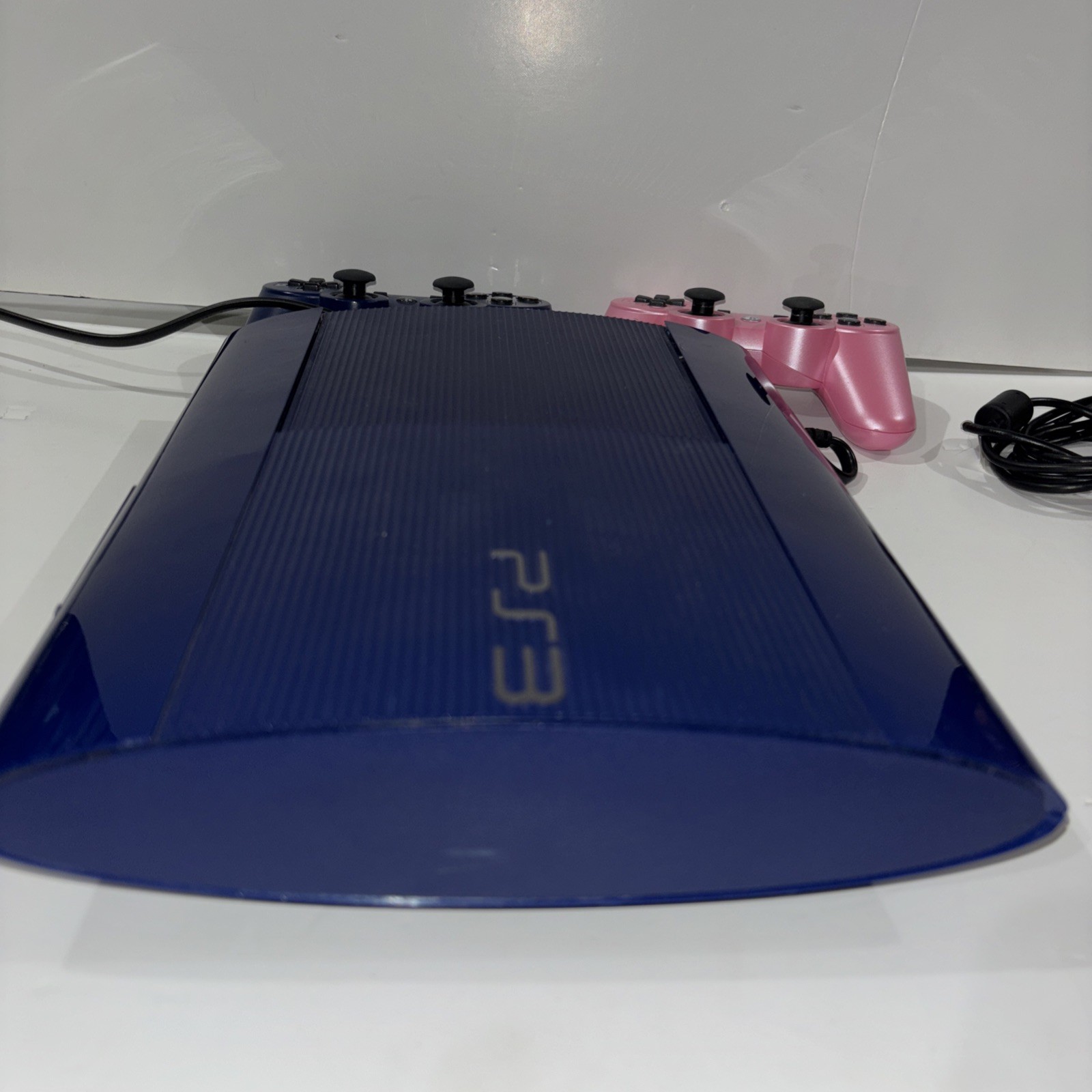 Sony PlayStation 3 Console PS3 Blue Console CECH-4201B Blue And Pearl Pink Cont.
