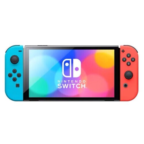 Nintendo Switch OLED Model HEG-001 Handheld Console – 64GB – Neon Blue/Neon Red