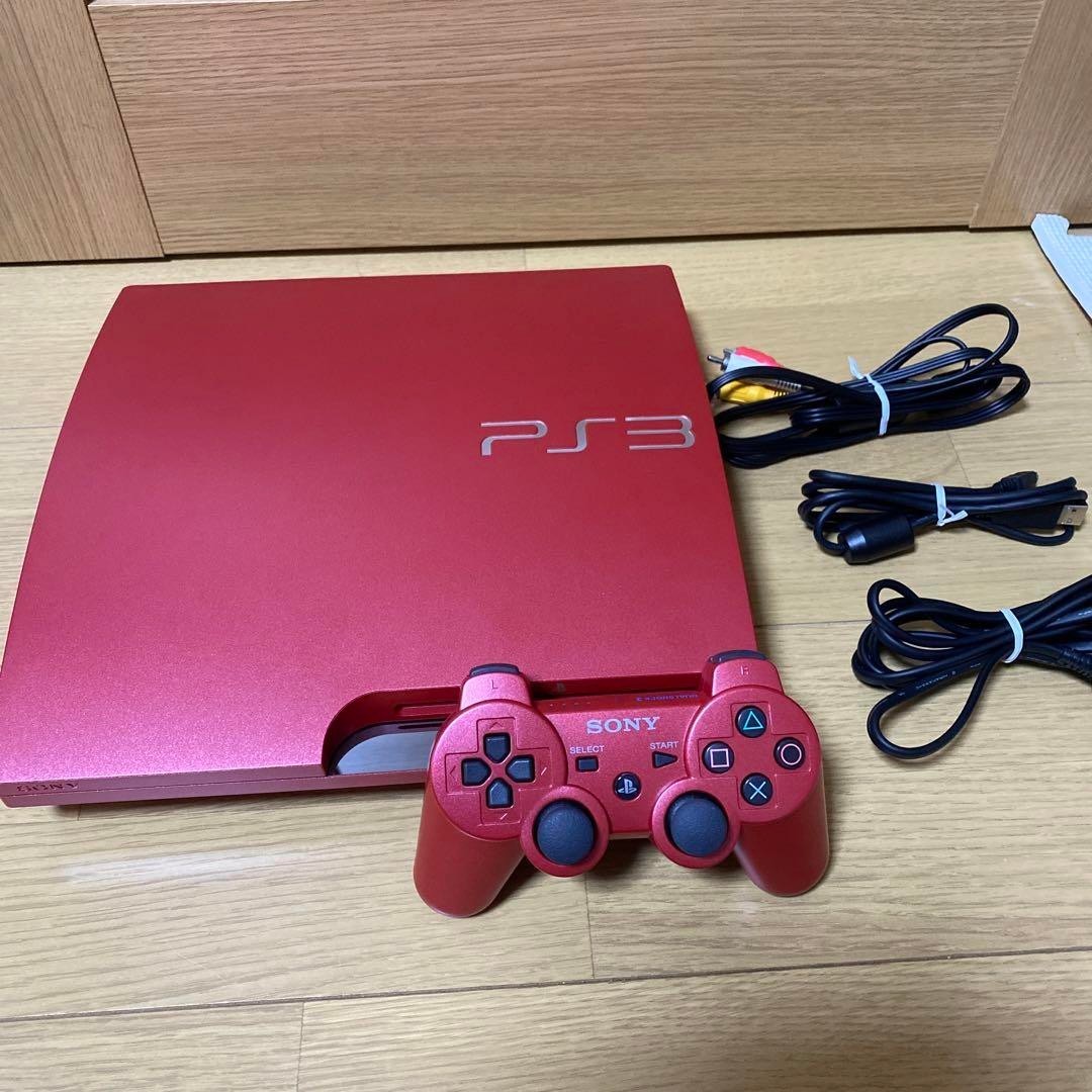 PlayStation 3 Scarlet Red HDD 320GB CECH-3000BSR Game Console 2011 Hobby Sony