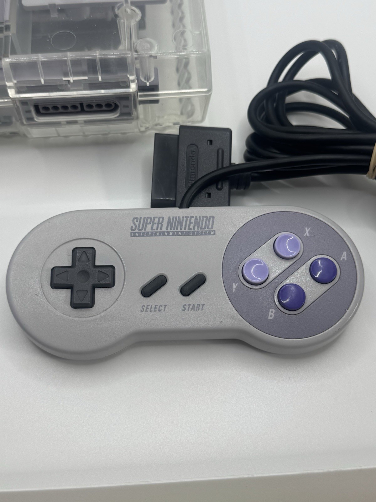 Recapped SNES Super Nintendo 1 Chip 01 Bundle Clear Shell C11 Recapped Ghosting