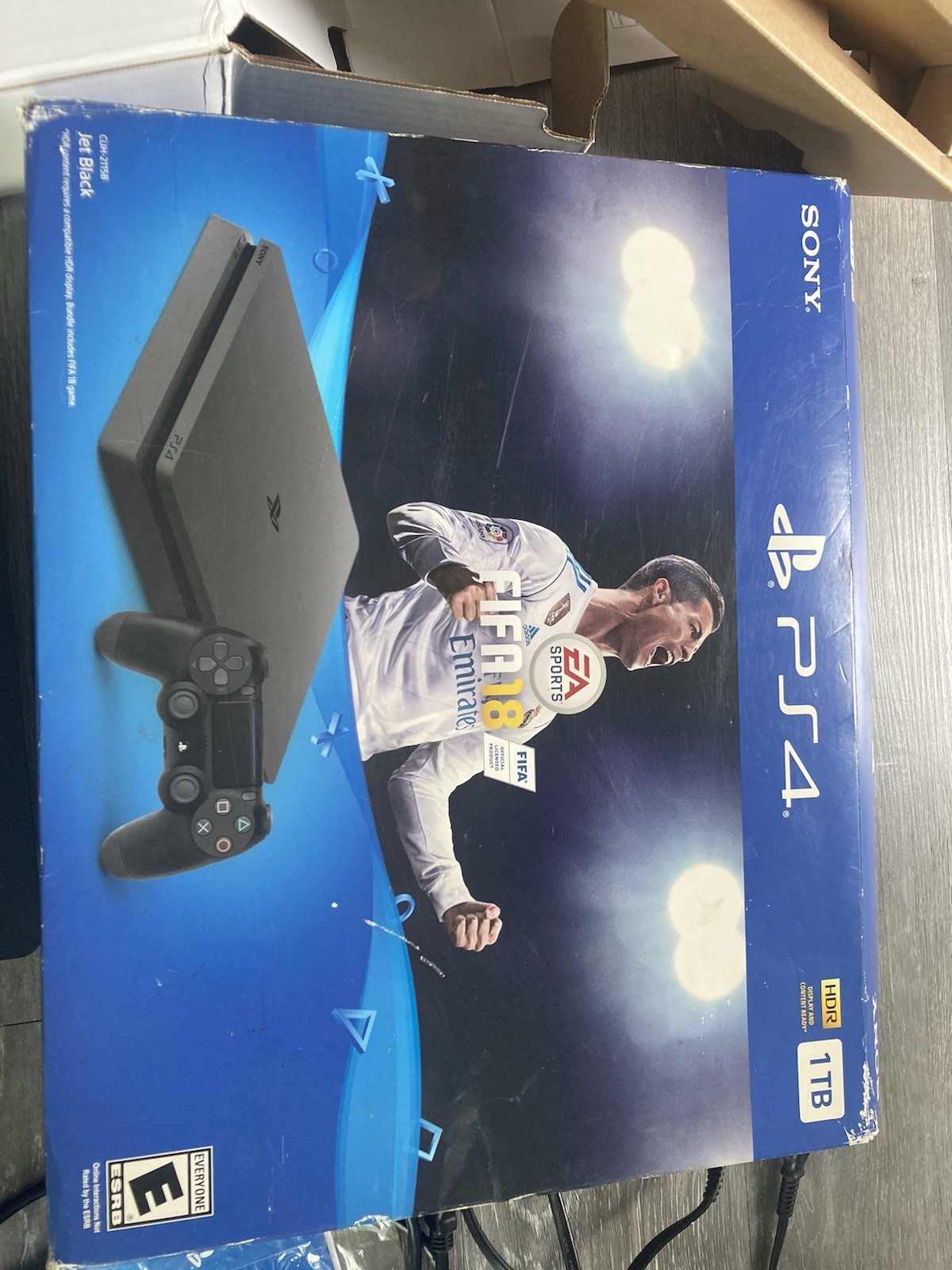 Sony Playstation 4 PS4 FIFA Bundle Console Box Jet Black CUH-2115B TESTED WORKS