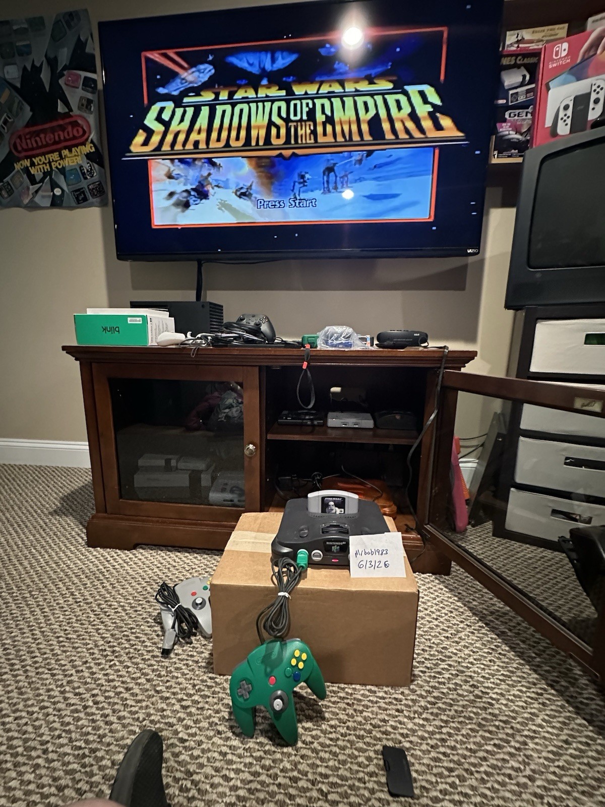 Nintendo 64 N64 Console, 2 OEM Original Controllers Works (Read description)