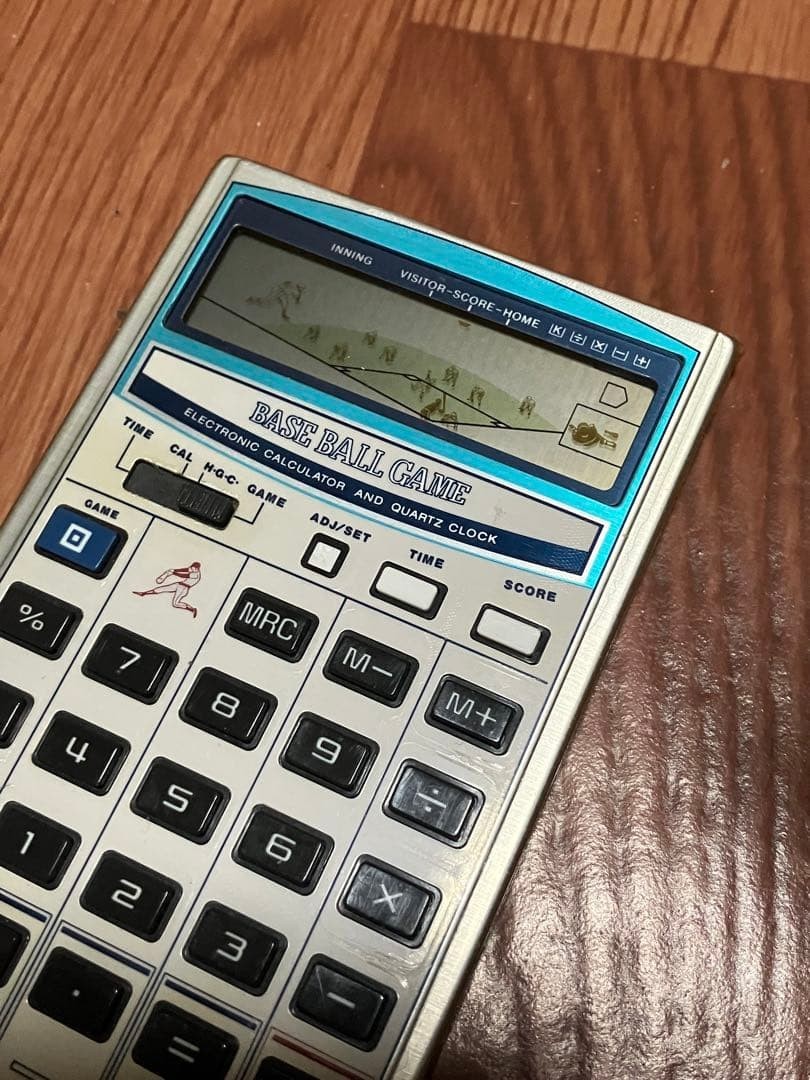 CASIO Baseball BB-9 Game Calculators 1983 W/Box Tested Japan Used F/S