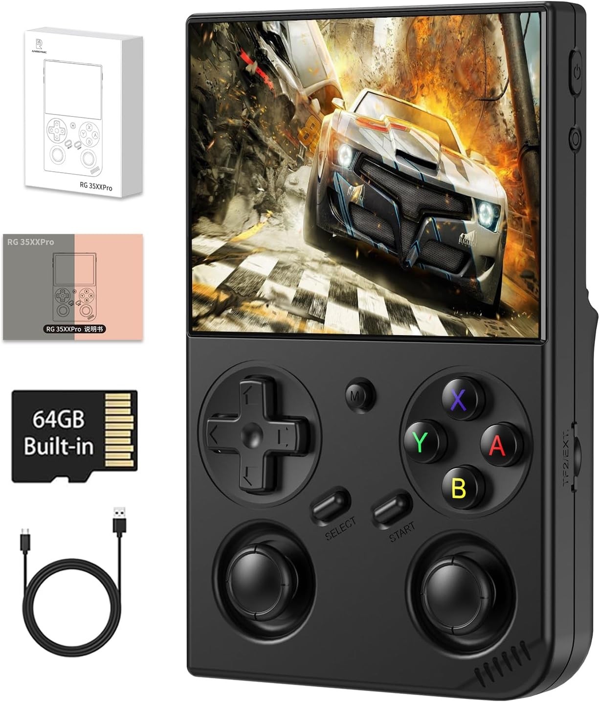 Portable G350 Retro Gaming Console with 3.5” Screen, 64GB & 4371 Classic Games