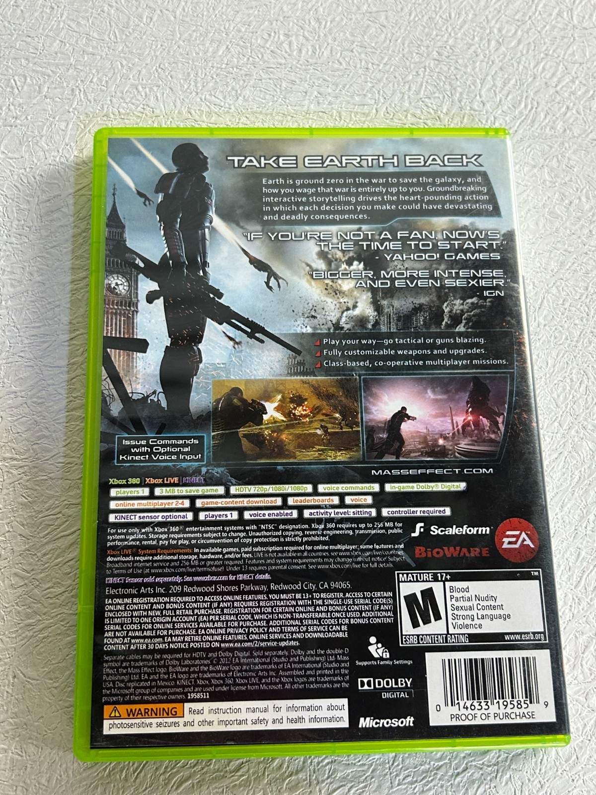 Xbox 360 Slim Console Bundle Tested CIB Mass Effect Trilogy Gears of War 3
